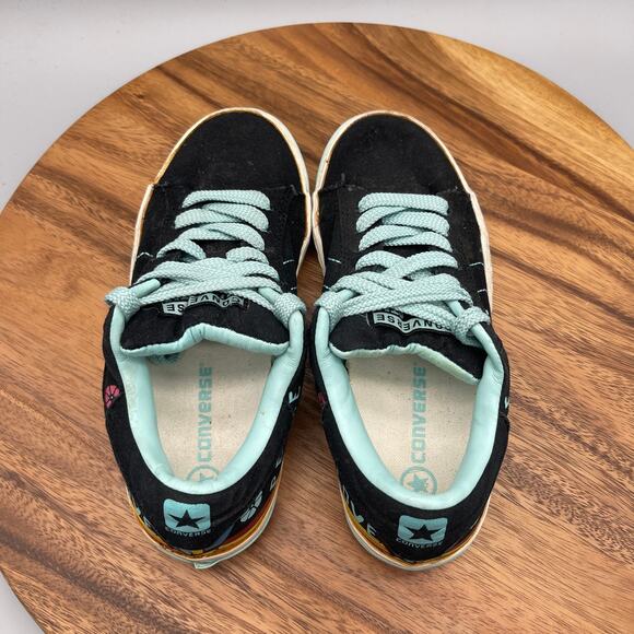 Converse Chuck Taylor All Star CTAS Shoes Womens 7.5 Black Peace Signs Casual - Picture 5 of 8